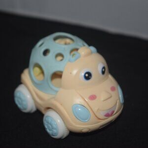 Oball Rattle & Roll Car Baby Toy Bright Starts Easy Grip Textured Wheels